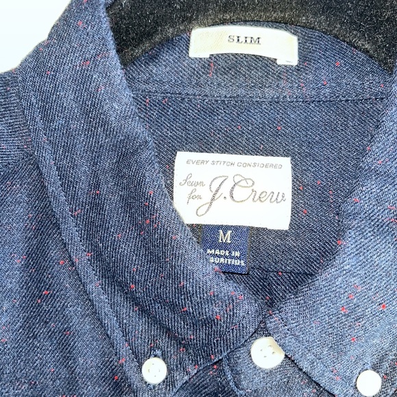 J.Crew Men’s Slim Blue Button Down Medium - Picture 5 of 7